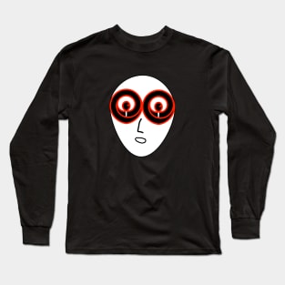 Crazy trance alien face Long Sleeve T-Shirt